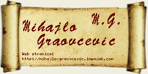 Mihajlo Graovčević vizit kartica